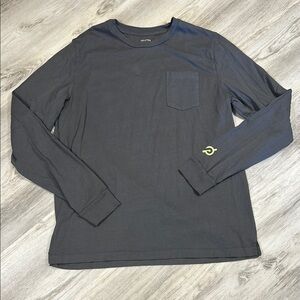 Peloton Together We Go Far Men's Cotton Long Sleeve Pocket Logo Graphic T-Shirt